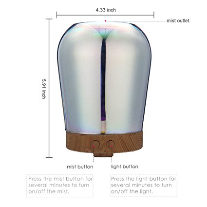 3D LED Ultrasonic Cool Mist Humidifier