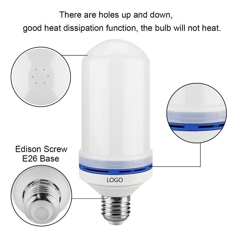 E26 LED Flame Effect Light Bulb